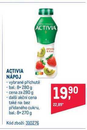 Makro Activia nápoj 280 g nabídka