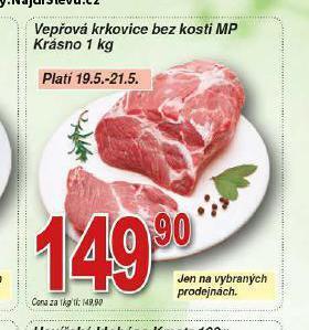 Hruška Vepřová krkovice bez kosti nabídka
