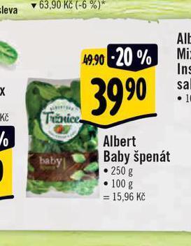 Albert Baby špenát nabídka