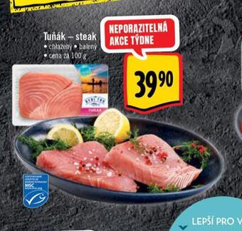 Albert Tuňák steak nabídka