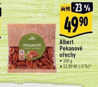 Albert Pekanové ořechy nabídka
