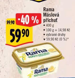 Albert Rama máslová příchuť nabídka
