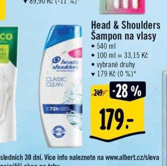 Albert Head & shoulders šampon nabídka