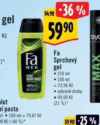 Albert Fa sprchový gel nabídka