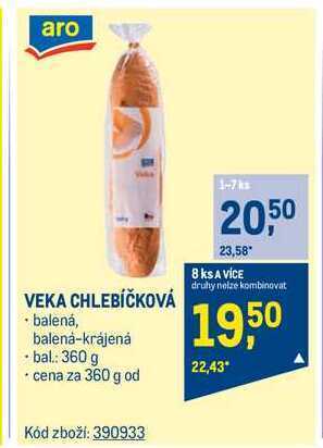 Makro Aro veka chlebíčková 360 g nabídka