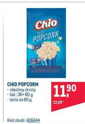 Makro Chio popcorn 80 g nabídka