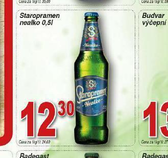 Hruška Pivo staropramen nealko nabídka