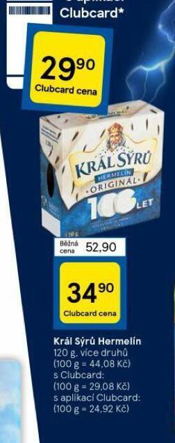 Tesco Král sýrů hermelín nabídka