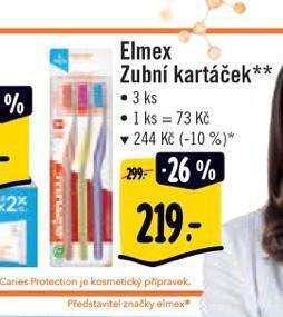 Albert Elmex zubní kartáček nabídka