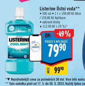 Albert Listerine ústní voda nabídka