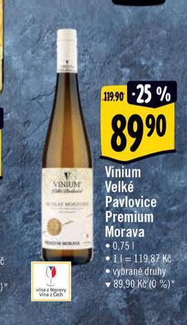 Albert Vinium velké pavlovice nabídka
