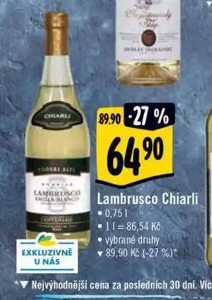 Albert Lambrusco chiarli nabídka