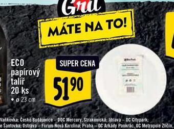 Albert Papírový talíř nabídka