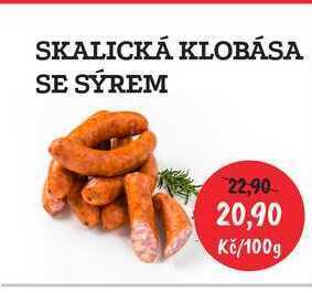RABBIT řeznictví Skalická klobása se sýrem 100g nabídka