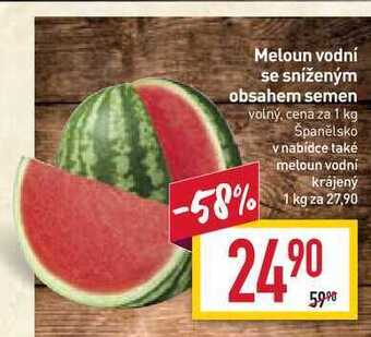 Billa Meloun vodní se sníženým obsahem semen volný, cena za 1 kg nabídka