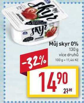 Billa Můj skyr 0% 130 g nabídka