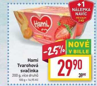 Billa Hami tvarohová svačinka 200 g nabídka