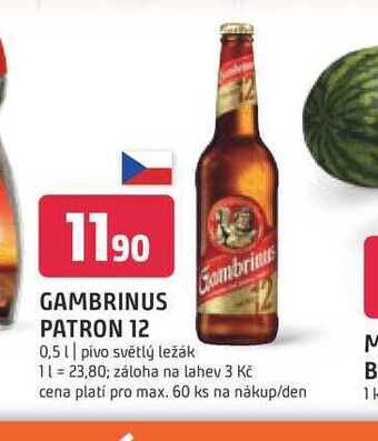 Terno Gambrinus patron 12 0,5 l nabídka