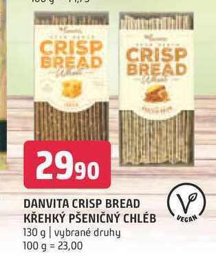 Terno Danvita crisp bread křehký pšeničný chléb 130 g nabídka