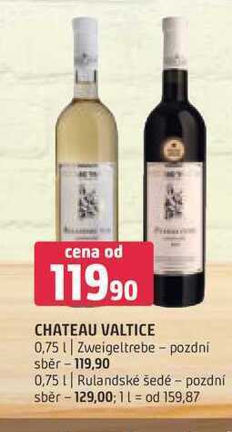 Terno Chateau valtice 0,75l nabídka