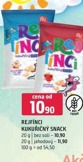 Terno Rejfínci kukuřičný snack 20 g nabídka