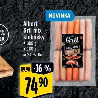 Albert Albert gril mix klobásky 300 g nabídka