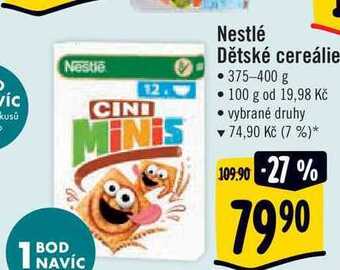 Albert Nestlé dětské cereálie •375-400 g nabídka