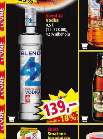 Norma Blend 42 vodka nabídka