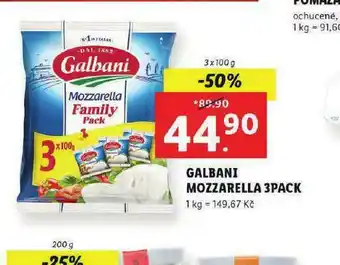 Lidl Galbani mozzarella 3pack nabídka