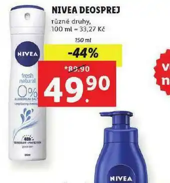 Lidl Nivea deosprej nabídka
