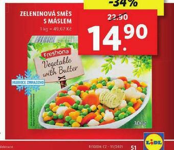 Lidl Zeleninová směs s máslem nabídka