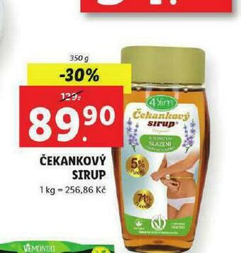 Lidl Čekankový sirup nabídka