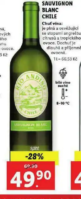 Lidl Sauvignon blanc chile nabídka