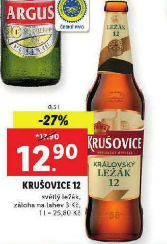 Lidl Pivo krušovice královská 12 nabídka
