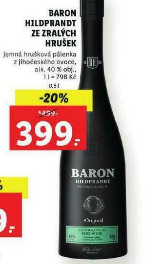 Lidl Baron hildprandt ze zralých hrušek nabídka