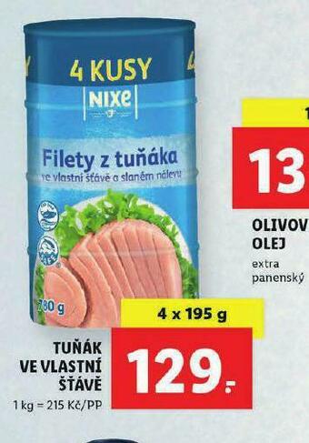 Lidl Tuňák ve vlastní šťávě nabídka