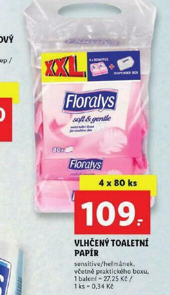 Lidl Florasyl vlhčený toaletní papír nabídka