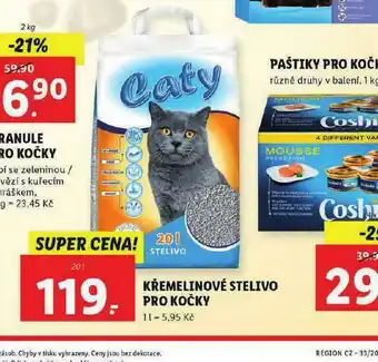 Lidl Caty stelivo pro kočky nabídka