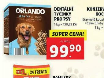 Lidl Orlando dentální tyčinky pro psy nabídka