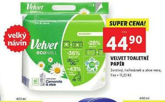 Lidl Velvet toaletní papír nabídka