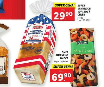 Lidl Super sandwich toastový chléb nabídka