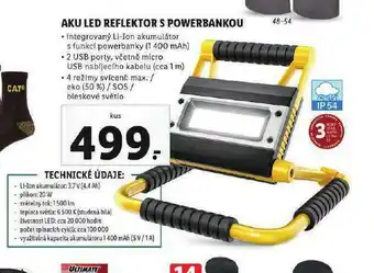 Lidl Aku led reflektor s powerbankou nabídka