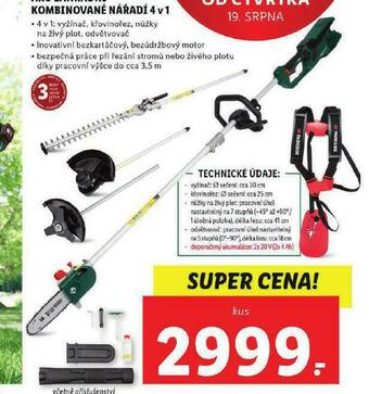 Lidl Aku zahradní kombinované nářadí nabídka