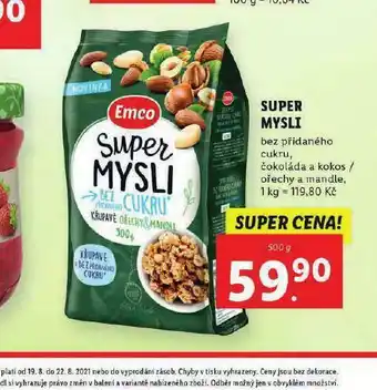 Lidl Super müsli nabídka