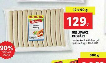 Lidl Grilovací klobásy nabídka