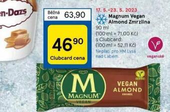 Tesco Magnum vegan almond zmrzlina nabídka