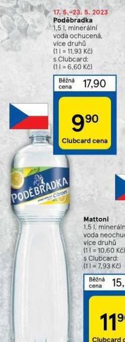 Tesco Poděbradka ochucená nabídka