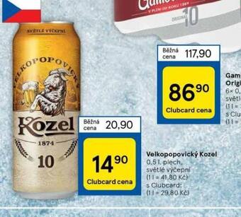 Tesco Pivo velkopopovický kozel 10 nabídka