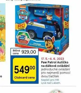 Tesco Paw patrol autíčko na dálkové ovládání nabídka