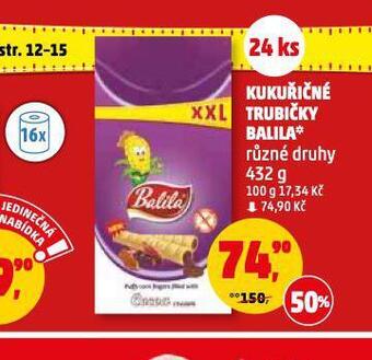 Penny Market Balila kukuřičné trubičky nabídka